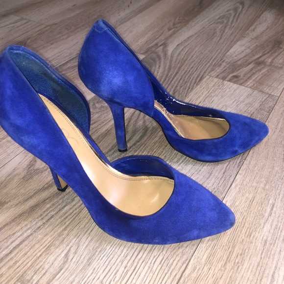 BCBG Paris Royal Blue D’Orsay Suede Pumps 6 - Picture 7 of 9